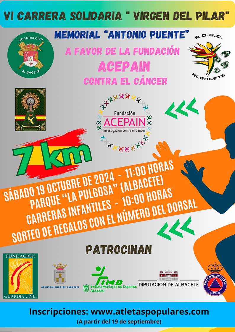 La Guardia Civil de Albacete organiza la VI edición de su carrera solidaria popular con motivo de la festividad de su patrona 