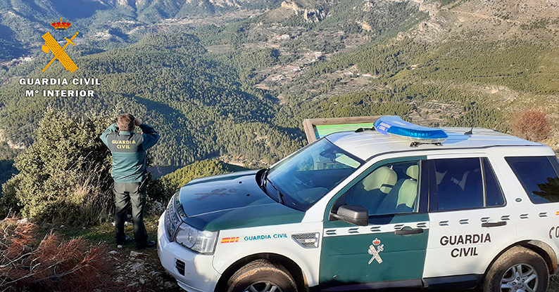 La Guardia Civil de Albacete localiza a una persona que se había desorientado en el monte 