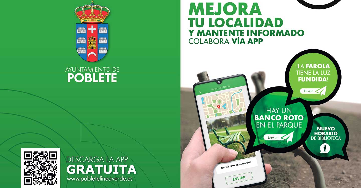 El Ayuntamiento de Poblete implanta un nuevo servicio de comunicación de incidencias a través de app móvil