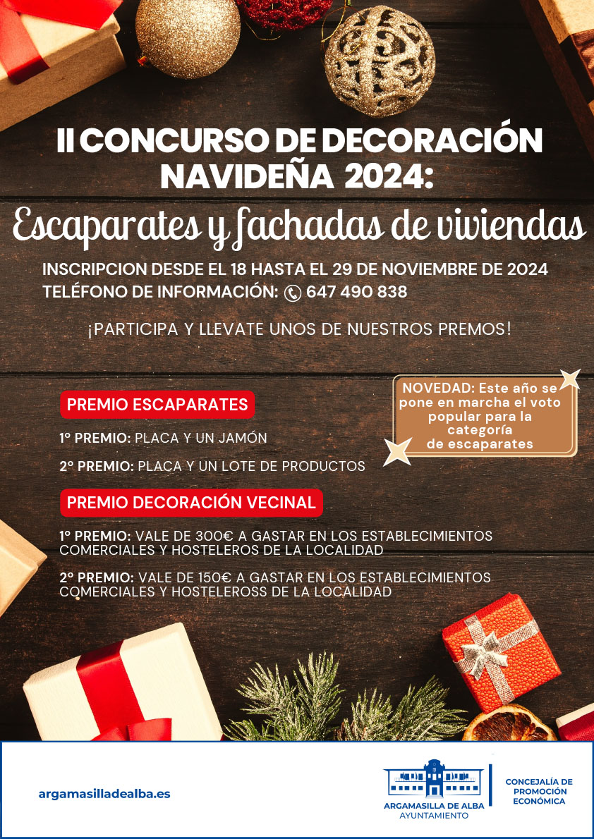 Argamasilla de Alba celebra el espíritu navideño con la II Edición del Concurso de Escaparatismo y Decoración Vecinal