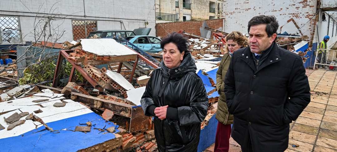 Valverde ofrece la ayuda de la Diputación de Ciudad Real para que Torre de Juan Abad recupere la normalidad cuanto antes tras el tornado
