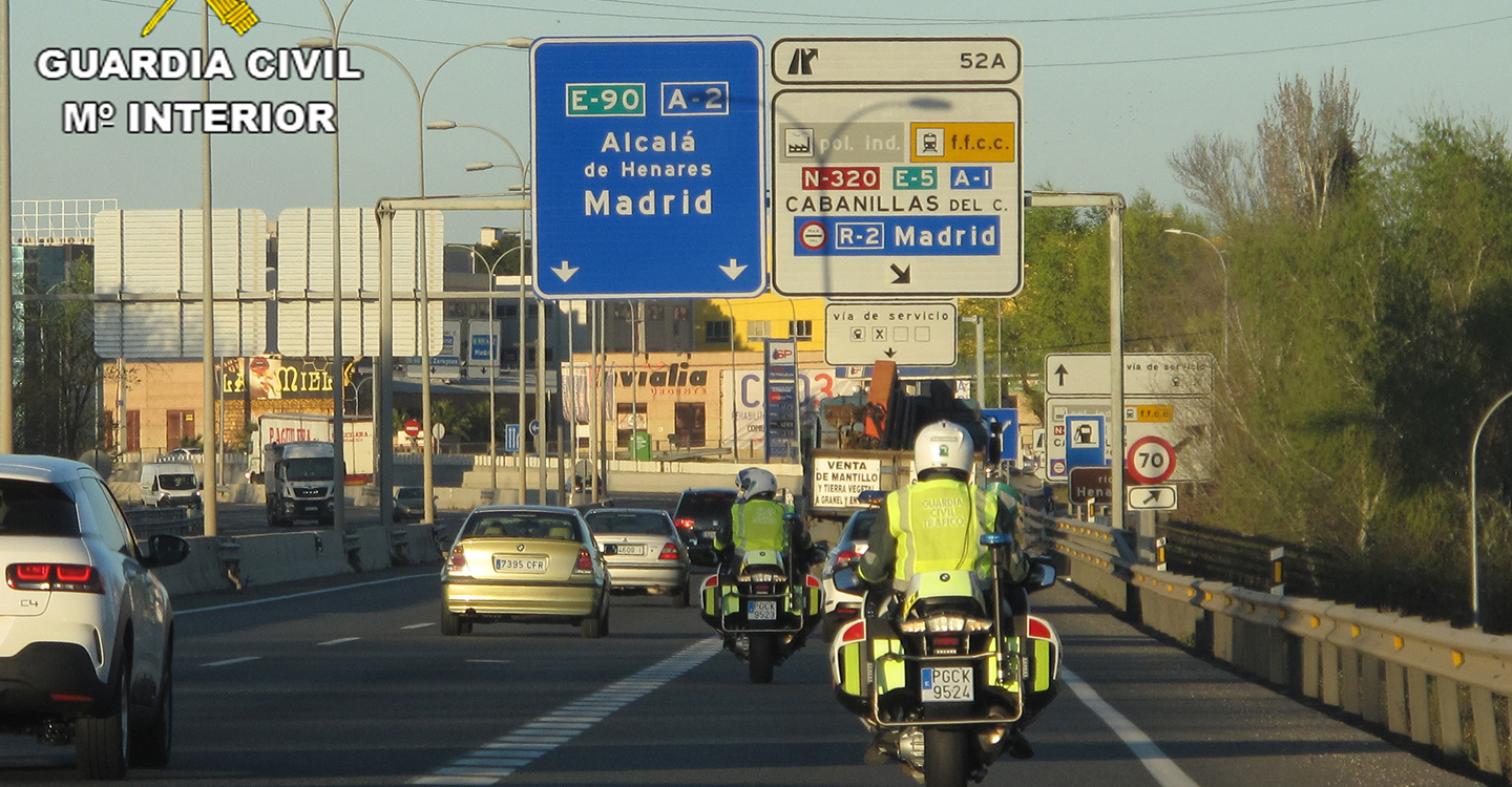 La Guardia Civil detiene a una persona implicada en un accidente de circulación que se dio a la fuga