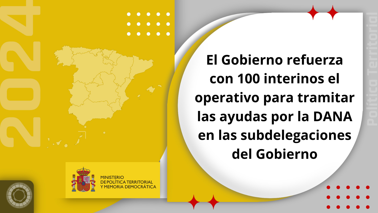 El Gobierno refuerza con 100 interinos el operativo para tramitar las ayudas por la DANA en las subdelegaciones del Gobierno