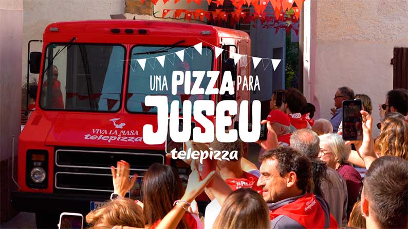 ‘Una pizza para Juseu’, el homenaje de Telepizza al pueblo que este verano viralizó un pedido de 500€