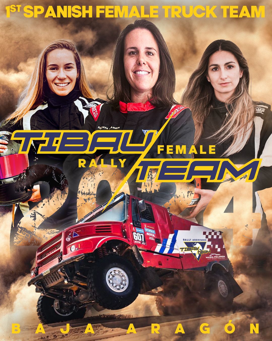 Tibau Team lleva al primer equipo femenino de camión de rallys en España a la Copa Mundial de Baja Cross Country