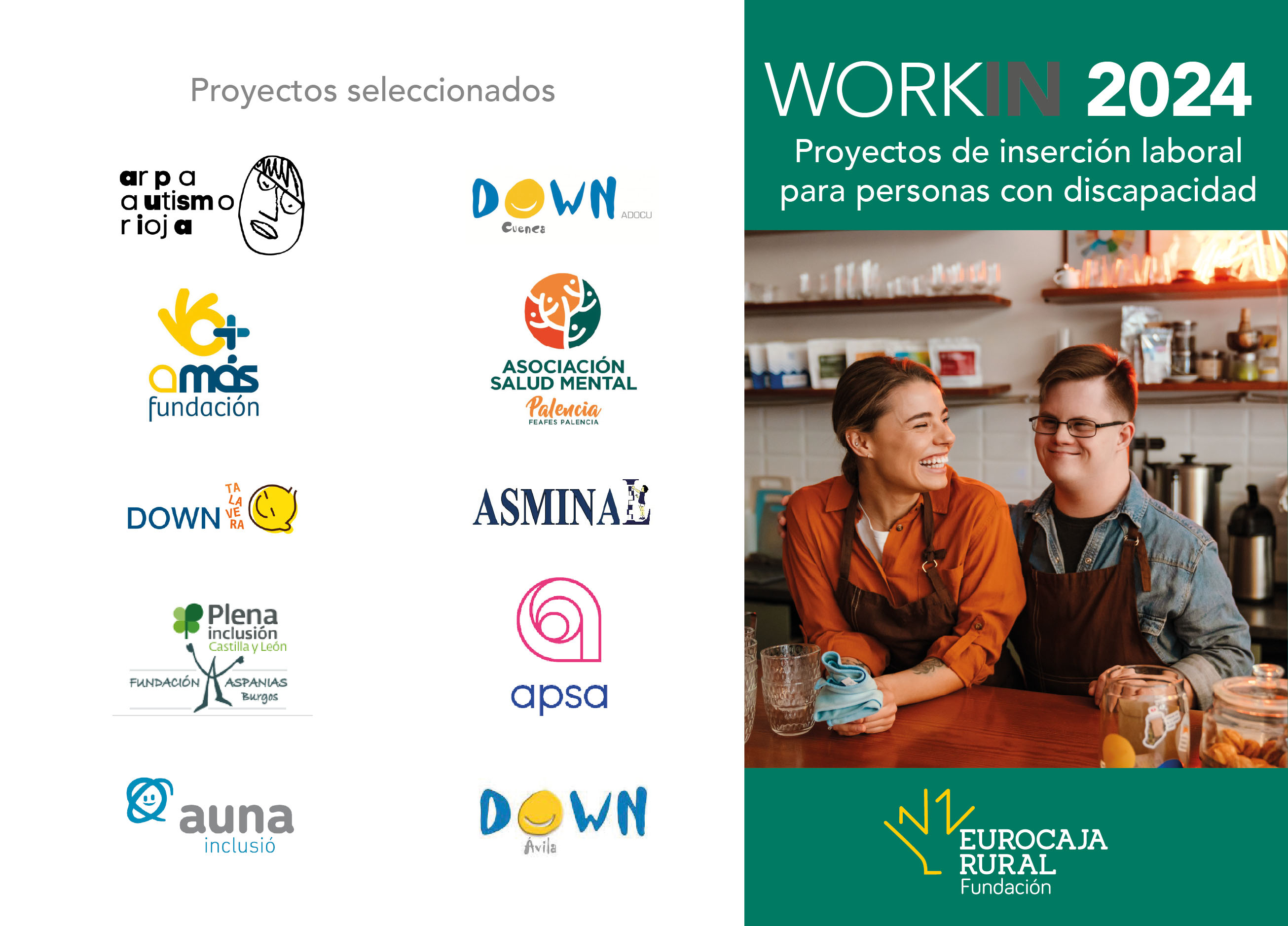 Fundación Eurocaja Rural selecciona las 10 entidades beneficiarias de sus ayudas 'WORKIN'
