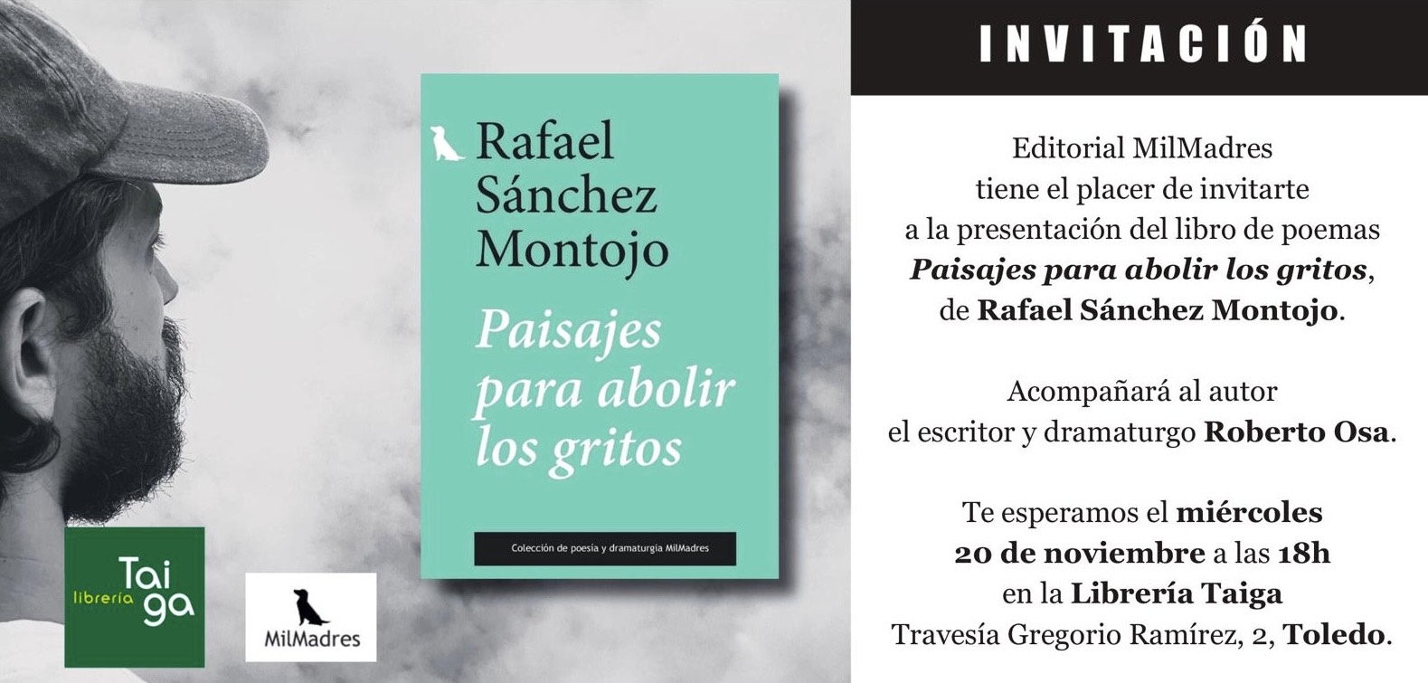 El toledano Rafael Sánchez Montojo publica el libro de poemas Paisajes para abolir los gritos