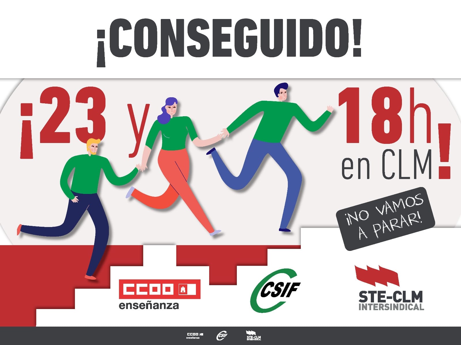 STE-CLM, CCOO y CSIF consiguen la reducción de la carga lectiva en educación primaria y secundaria