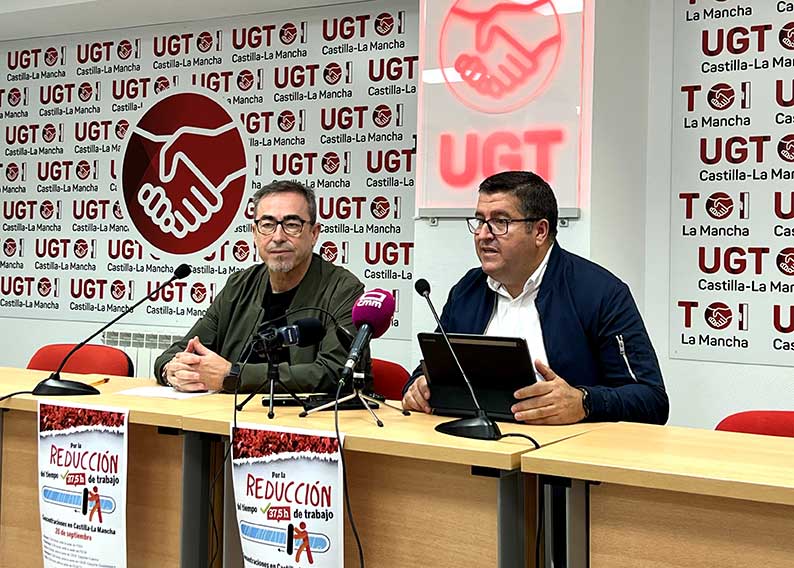 UGT y CCOO Castilla-La Mancha llaman a concentrarse el 26 de septiembre para alcanzar la reducción de jornada, “una medida de justicia social” 