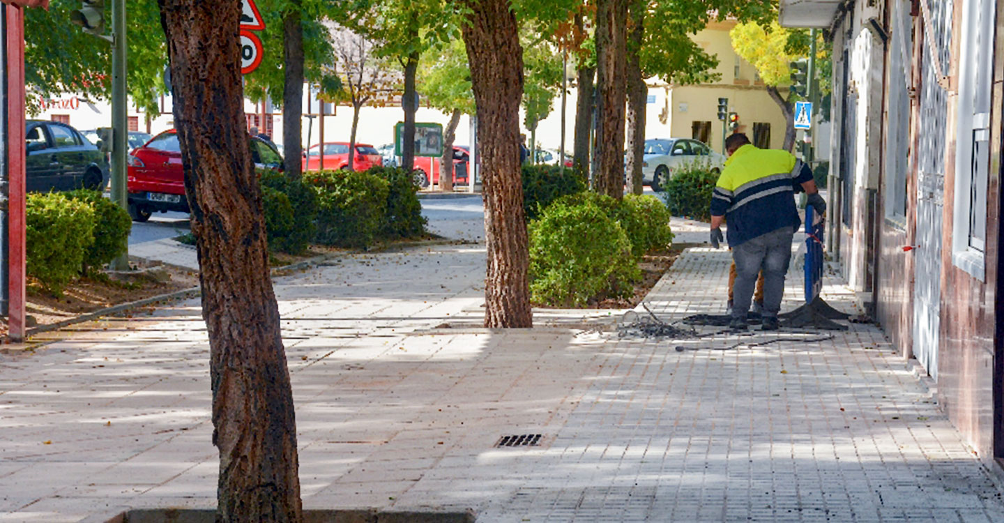 Finaliza la reparación de un tramo de acerado en la avenida Don Antonio Huertas

 