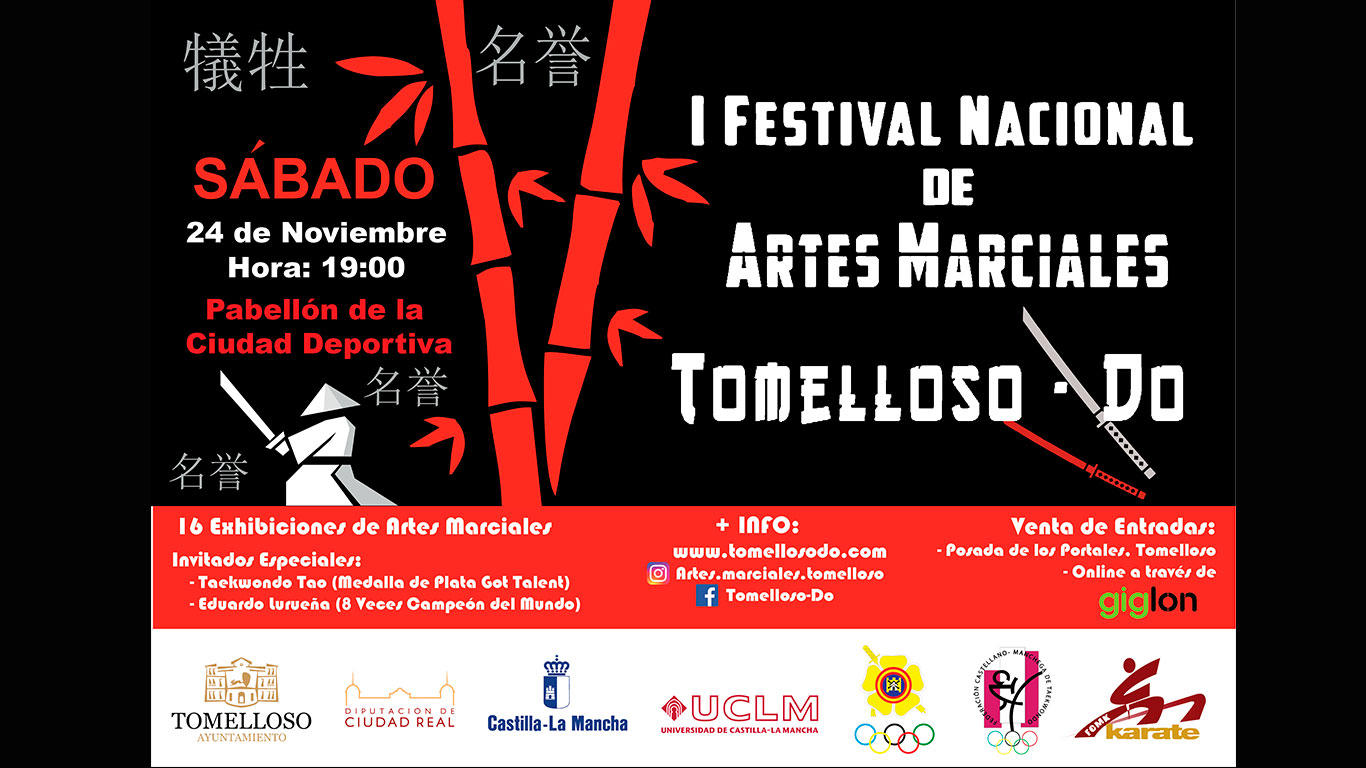 A la venta las entradas para el I Festival Nacional de Artes Marciales “Tomelloso-Do”