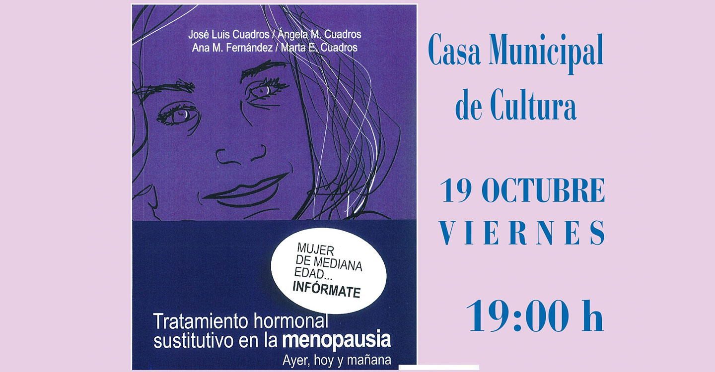 José Luis Cuadros presenta este viernes un libro en la Casa de Cultura sobre tratamiento hormonal dirigido a mujeres