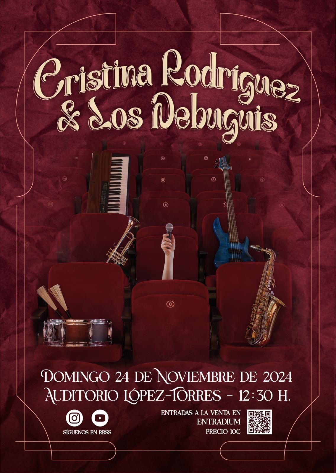 Cristina Rodríguez y Los Debuguis vuelven a Tomelloso para ofrecer un concierto este 24 de noviembre en el Auditorio López Torres 