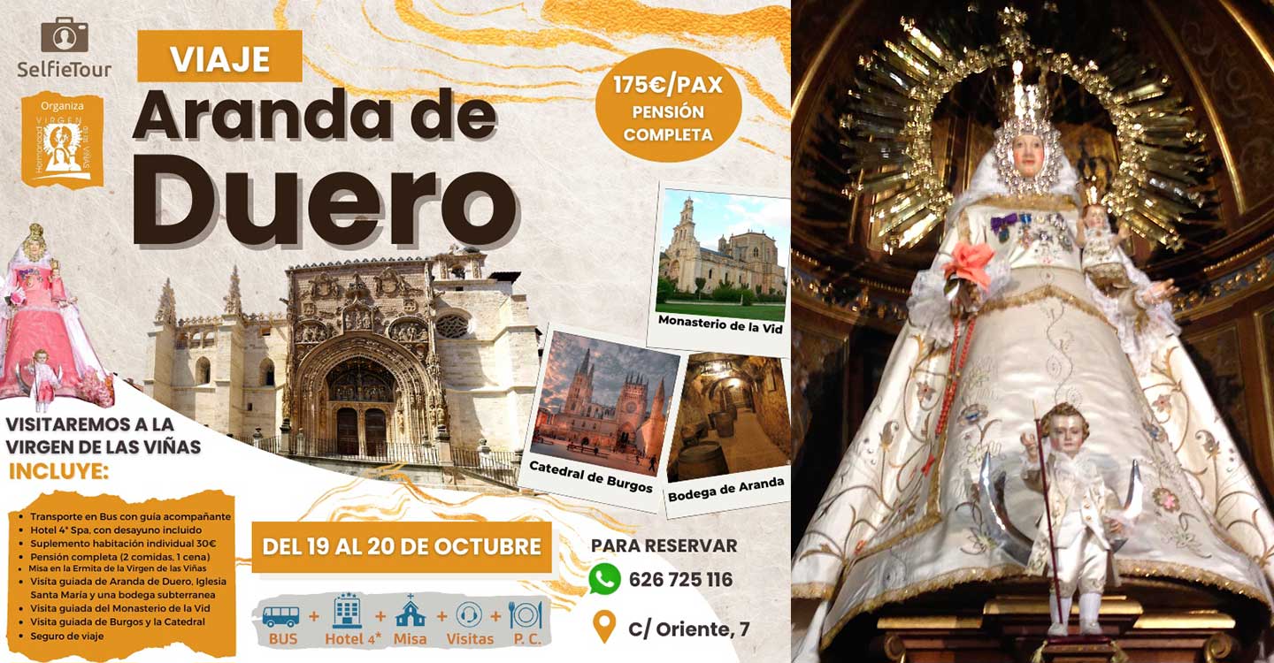 65 peregrinos de Tomelloso viajarán este fin de semana al santuario de la Virgen de las Viñas en Aranda de Duero 