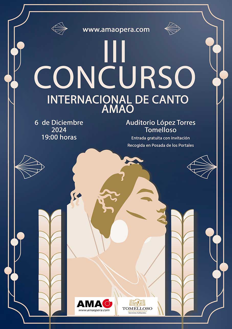 El III Concurso Internacional de Canto AMAO se celebrará en Tomelloso el 6 de diciembre en el López Torres