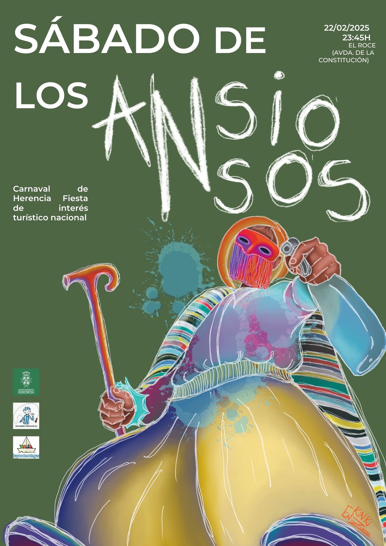 Alicia Martín-Consuegra, “Kinki En Zuecos”, pone imagen al cartel del Sábado de los Ansiosos del Carnaval de Herencia 2025