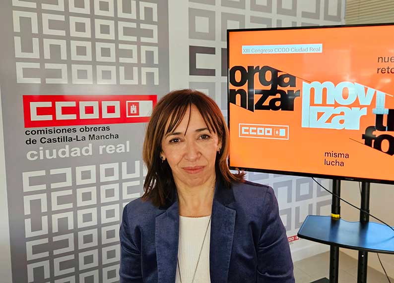 Esther Serrano presenta su candidatura para liderar CCOO Ciudad Real en el Congreso del 6 de marzo