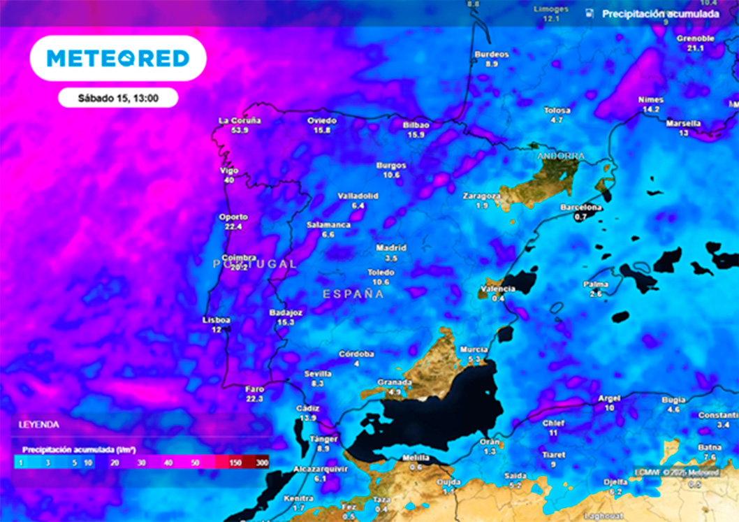 Una borrasca fría aislada dejará lluvias, tormentas y nieve en muchas zonas de España, según Meteored