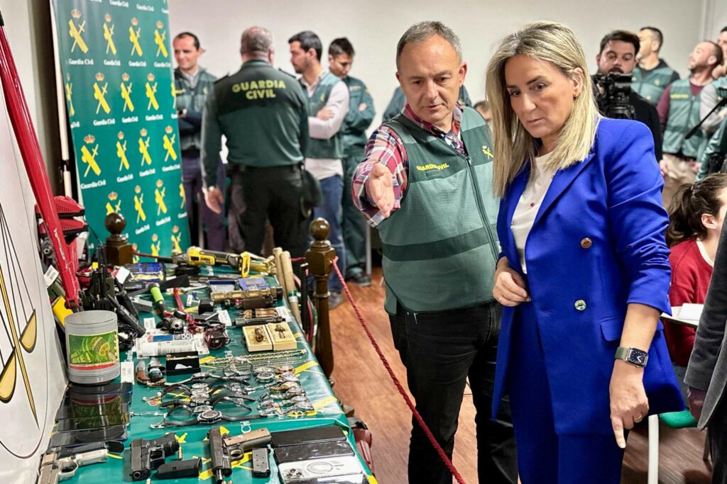 Milagros Tolón da a conocer la operación “Komora”, que ha permitido detener a 5 personas responsables de 50 delitos en las provincias de Toledo, Ciudad Real y Madrid