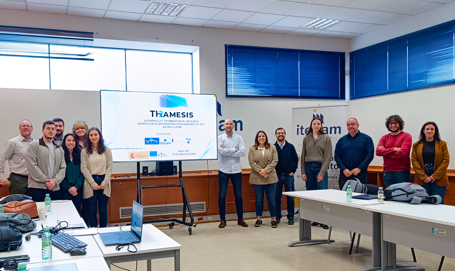 El proyecto THAMESIS inicia su actividad en Itecam con el fin de mejorar la eficiencia de los sistemas de electrólisis para producir hidrógeno