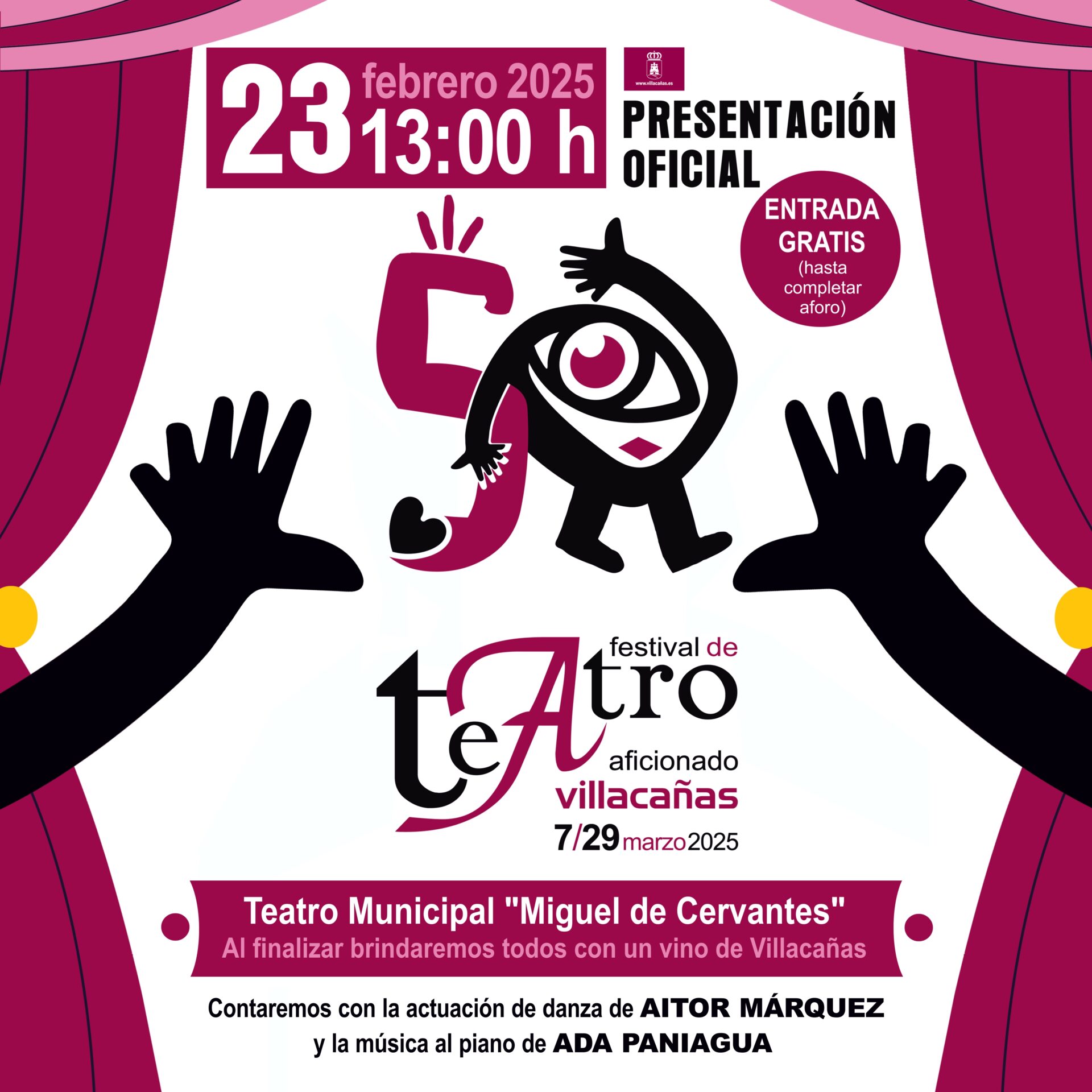 Un año cargado de teatro para celebrar el 50º aniversario del Festival de Teatro Aficionado de Villacañas