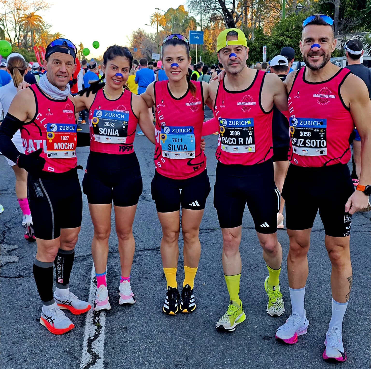 9 maratonianos del A.C. Manchathon compitieron a un altísimo nivel en el Sevilla