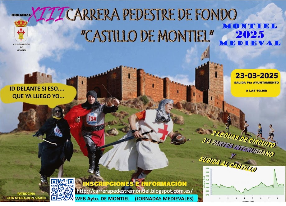 Abiertas las inscripciones para la “XIII Carrera de Fondo Pedestre Castillo de Montiel” del próximo 23 de marzo