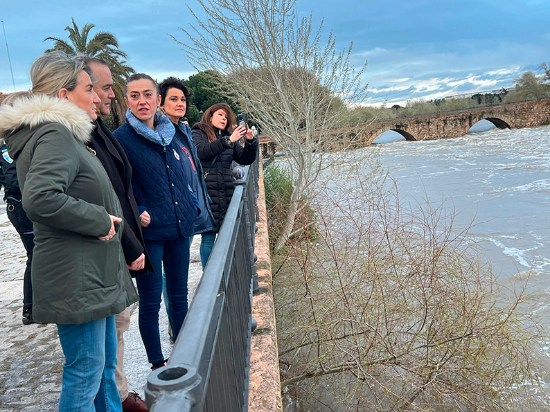 La delegada del Gobierno y la directora general de Protección Civil visitan con el alcalde de Talavera la zonas afectadas por la crecida del Tajo